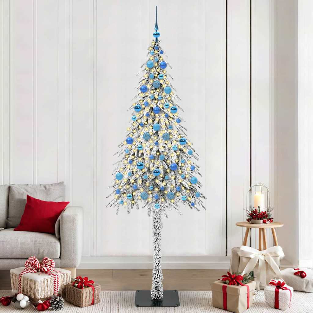 vidaXL Weihnachtsbaum mit 150 LEDs Weiß 120 cm PE und Stahl