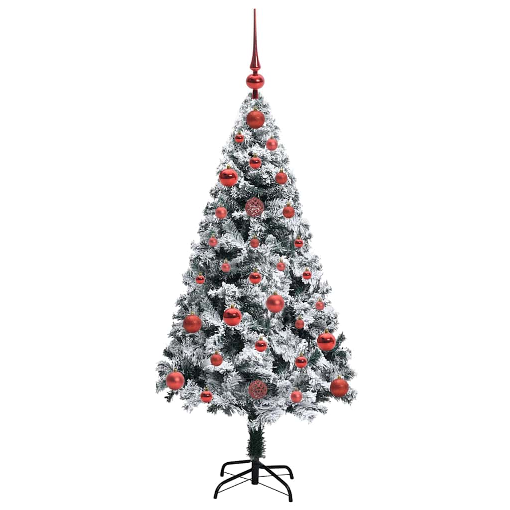 vidaXL Künstlicher Weihnachtsbaum mit 150 LEDs mit Ständer Weiß 120 cm
