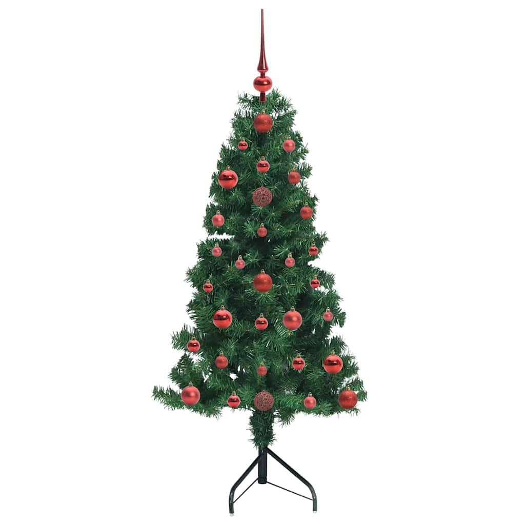 vidaXL Eckiger künstlicher Weihnachtsbaum Grün 120 cm PVC und Metall