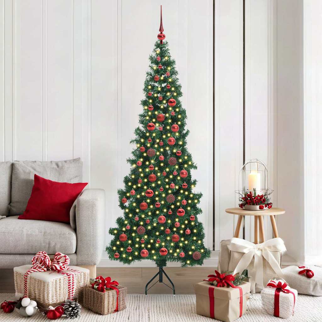 vidaXL Eckiger künstlicher Weihnachtsbaum Grün 120 cm PVC und Metall
