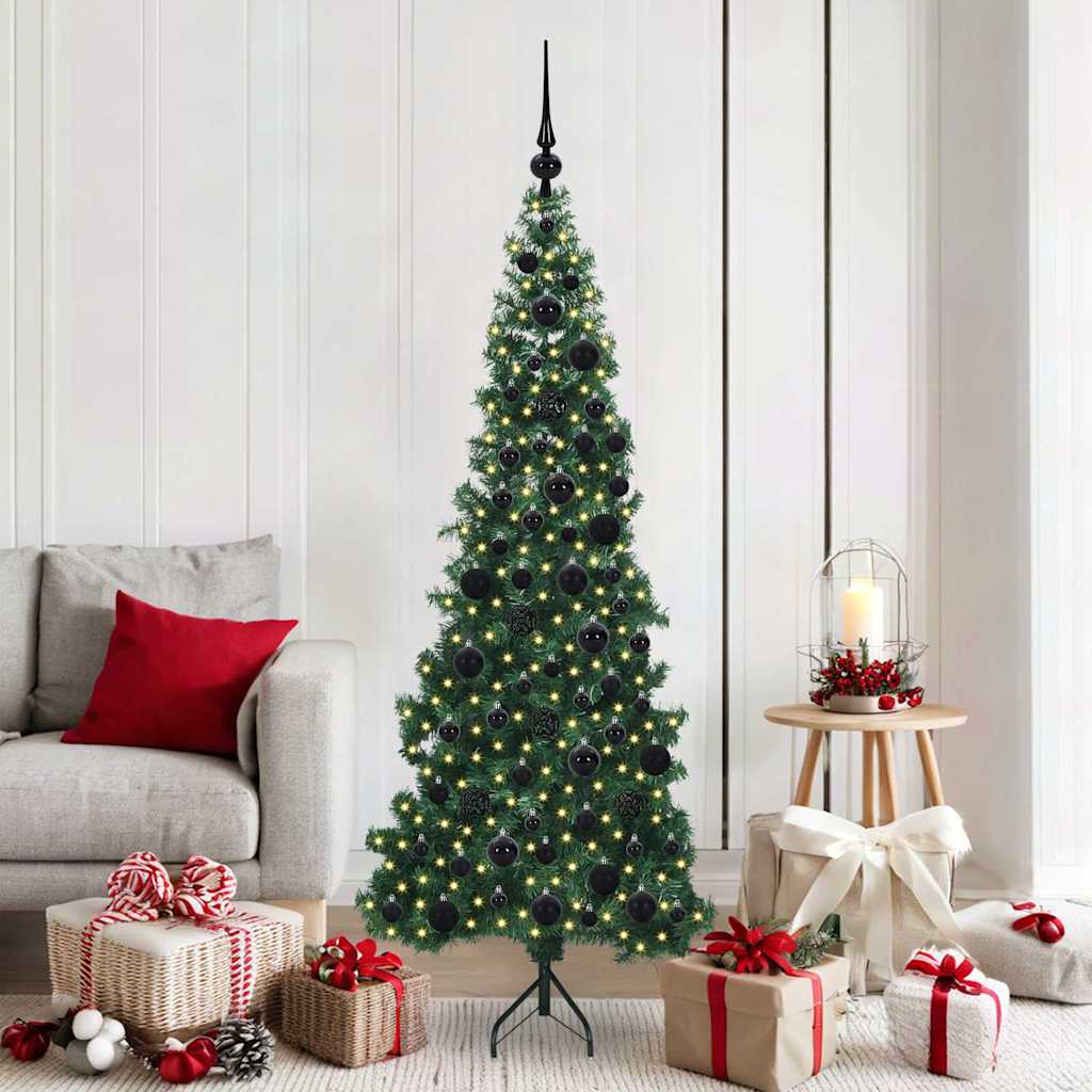 vidaXL Eckiger künstlicher Weihnachtsbaum Grün 120 cm PVC und Metall