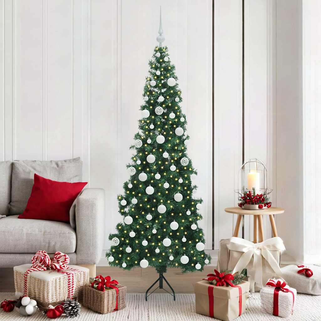 vidaXL Eckiger künstlicher Weihnachtsbaum Grün 120 cm PVC und Metall