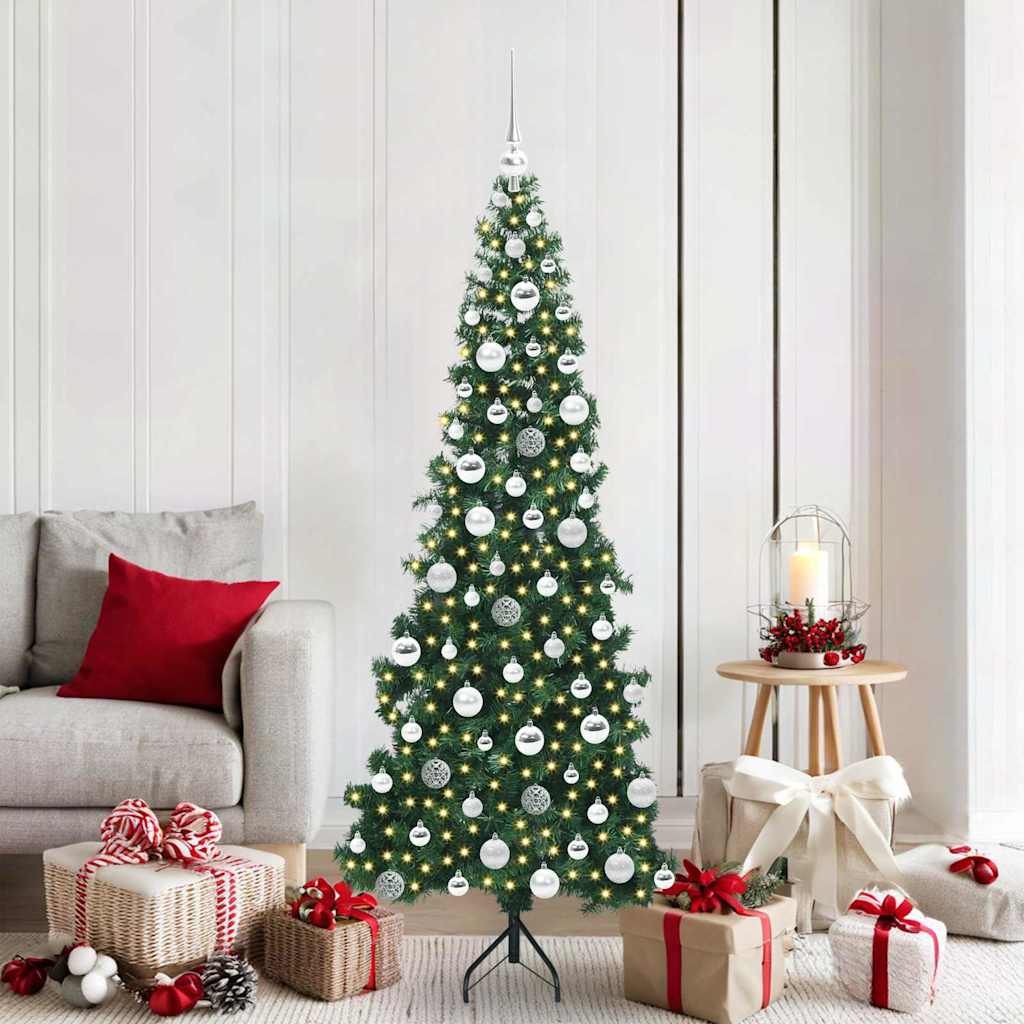 vidaXL Eckiger künstlicher Weihnachtsbaum Grün 120 cm PVC und Metall