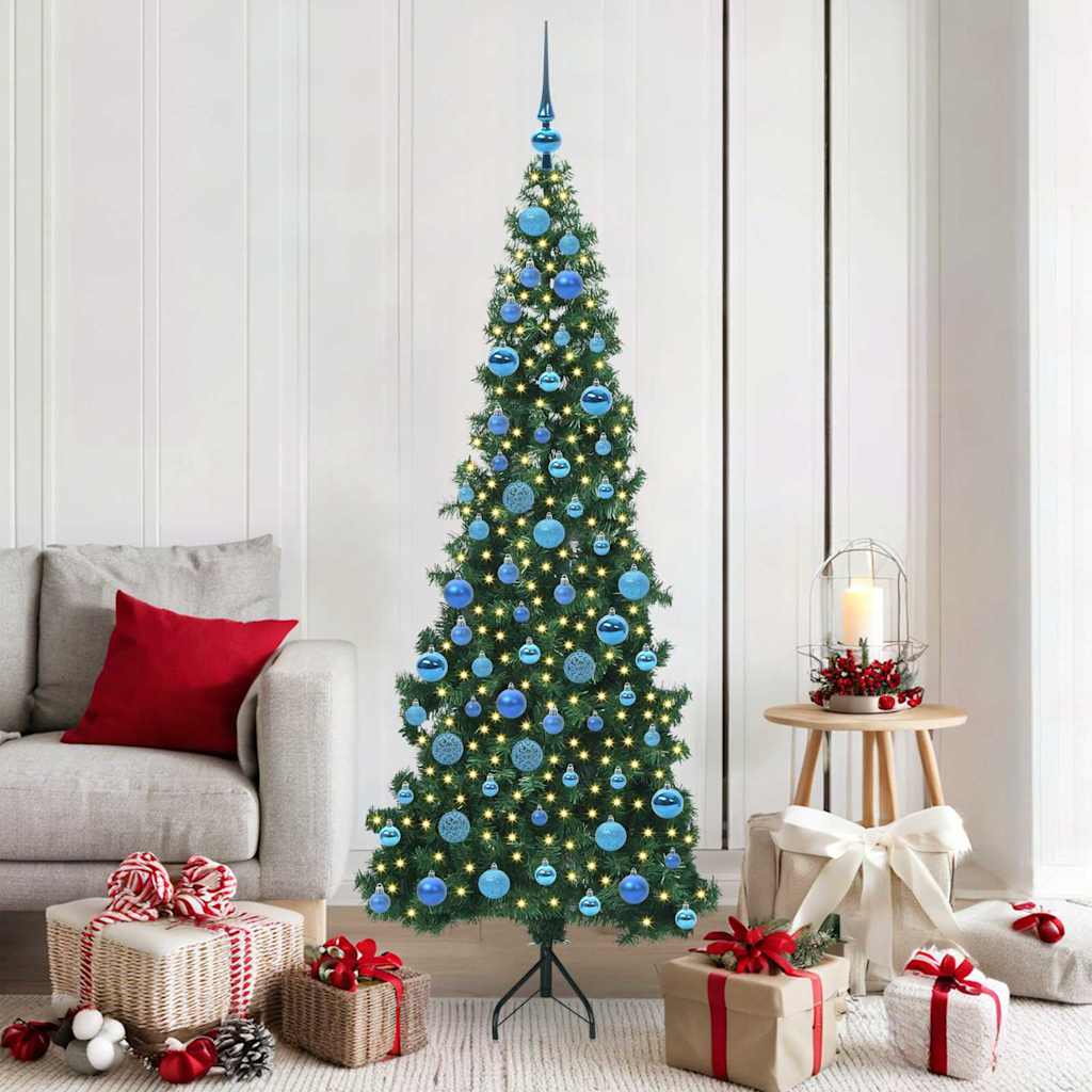 vidaXL Eckiger künstlicher Weihnachtsbaum Grün 120 cm PVC und Metall