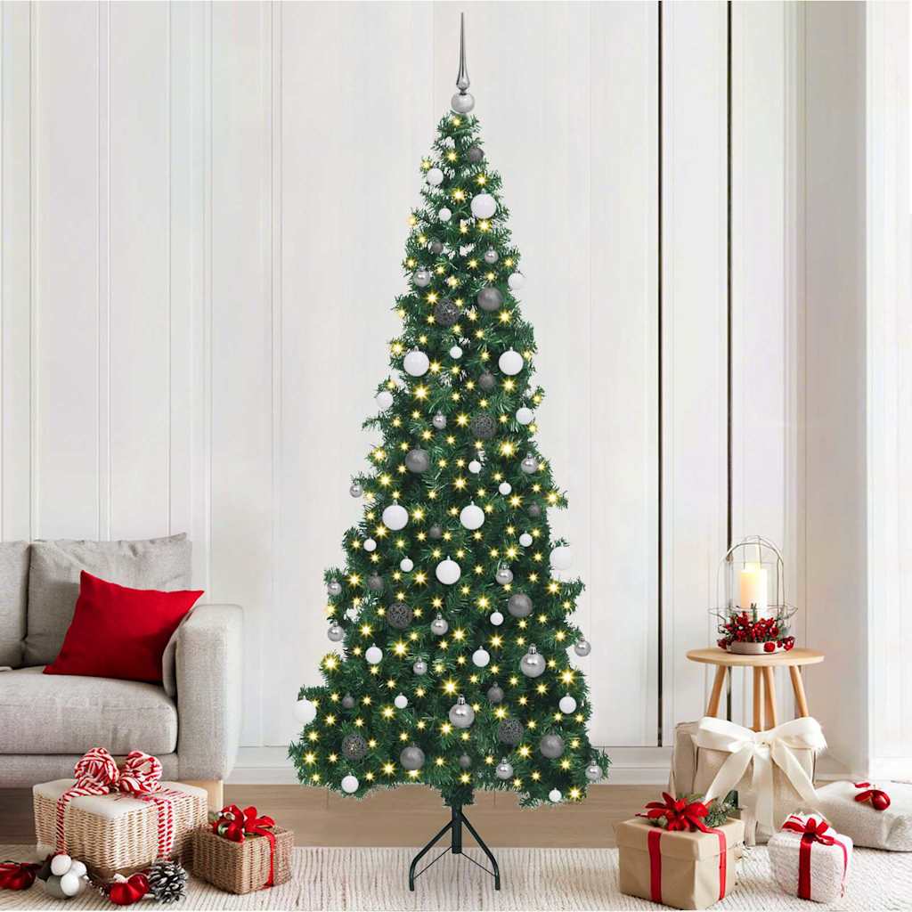 vidaXL Eckiger künstlicher Weihnachtsbaum Grün 120 cm PVC und Metall