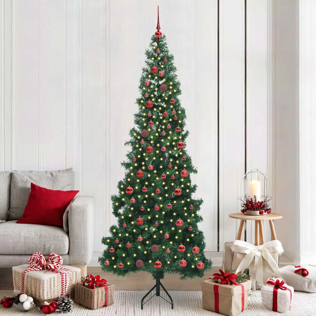 vidaXL Eckiger künstlicher Weihnachtsbaum Grün 120 cm PVC und Metall