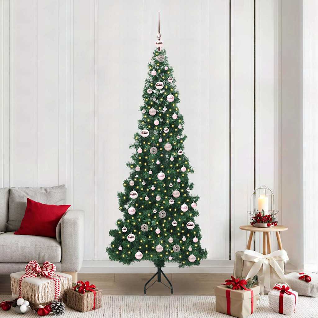 vidaXL Eckiger künstlicher Weihnachtsbaum Grün 120 cm PVC und Metall