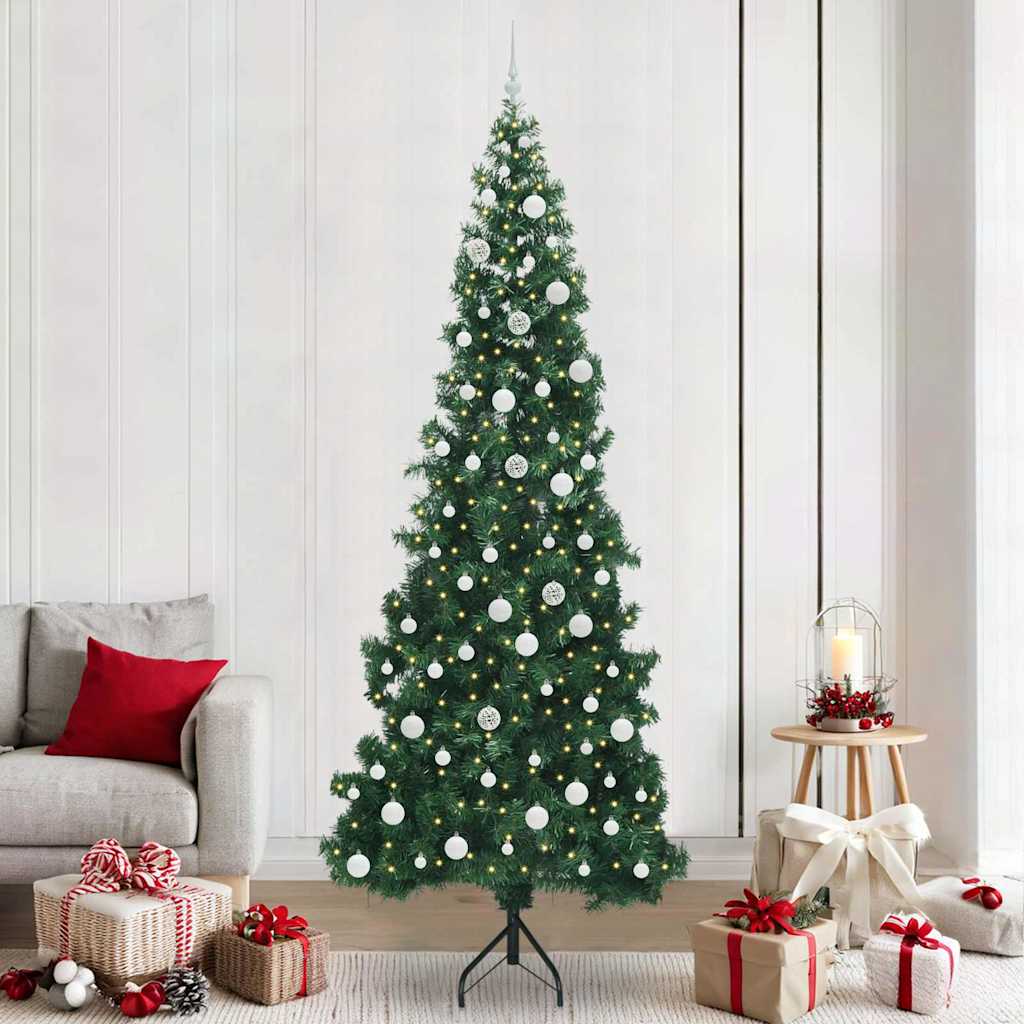 vidaXL Eckiger künstlicher Weihnachtsbaum Grün 120 cm PVC und Metall