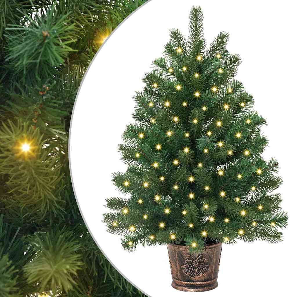 vidaXL Künstlicher Weihnachtsbaum mit 150 LEDs Grün 95 cm PE und PVC