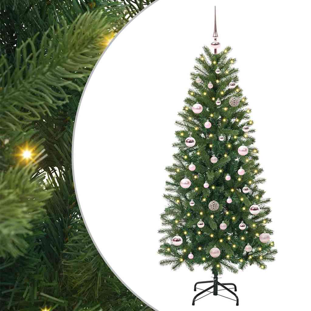 vidaXL Künstlicher Weihnachtsbaum mit 150 LEDs Grün 95 cm PE und PVC