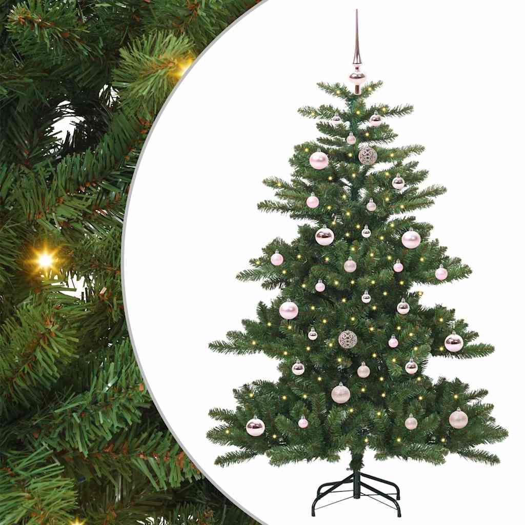 vidaXL Künstlicher klappbarer Weihnachtsbaum Grün 150 cm PVC und Stahl