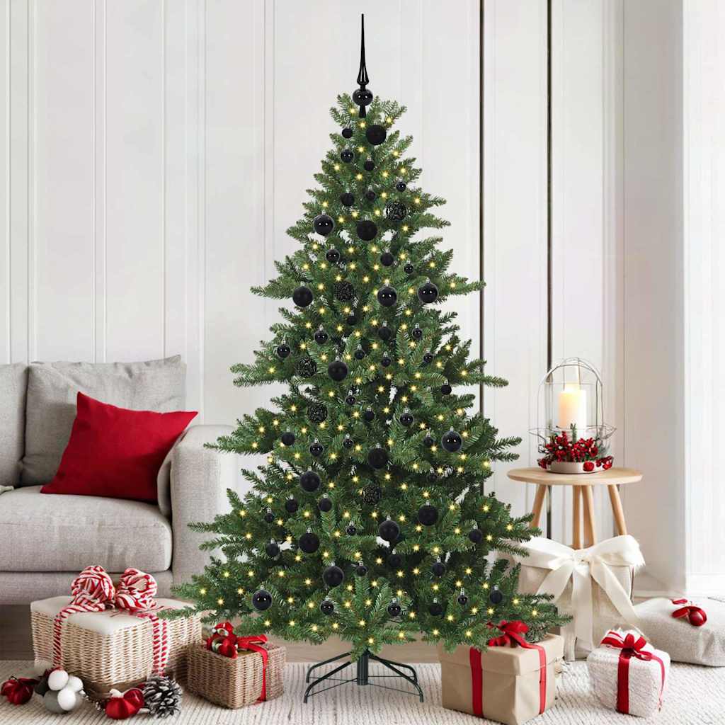 vidaXL Künstlicher klappbarer Weihnachtsbaum Grün 150 cm PVC und Stahl