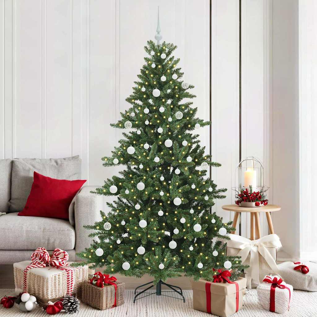 vidaXL Künstlicher klappbarer Weihnachtsbaum Grün 150 cm PVC und Stahl
