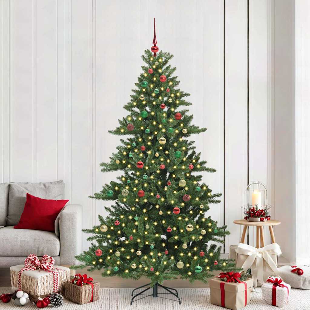 vidaXL Künstlicher klappbarer Weihnachtsbaum Grün 150 cm PVC und Stahl