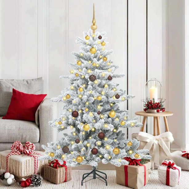 vidaXL Künstlicher klappbarer Weihnachtsbaum Grün 150 cm PVC und Stahl