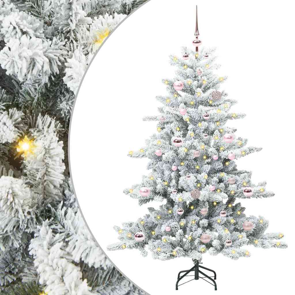 vidaXL Künstlicher klappbarer Weihnachtsbaum Grün 150 cm PVC und Stahl
