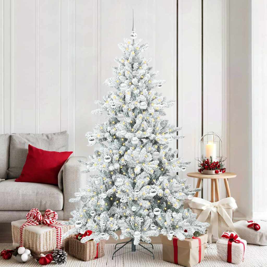 vidaXL Künstlicher klappbarer Weihnachtsbaum Grün 150 cm PVC und Stahl