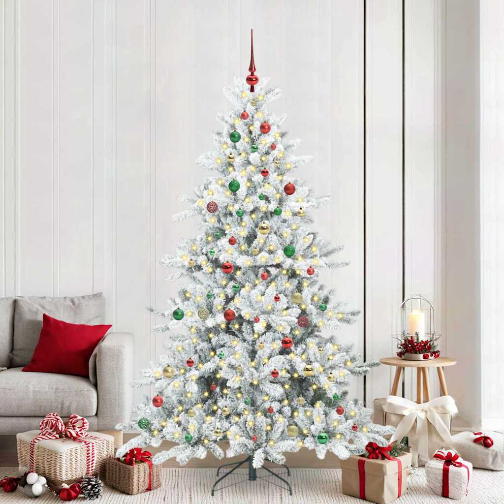 vidaXL Künstlicher klappbarer Weihnachtsbaum Grün 150 cm PVC und Stahl