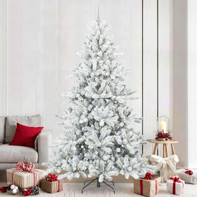vidaXL Künstlicher klappbarer Weihnachtsbaum Grün 150 cm PVC und Stahl