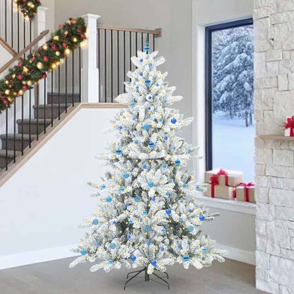 vidaXL Künstlicher klappbarer Weihnachtsbaum Grün 150 cm PVC und Stahl