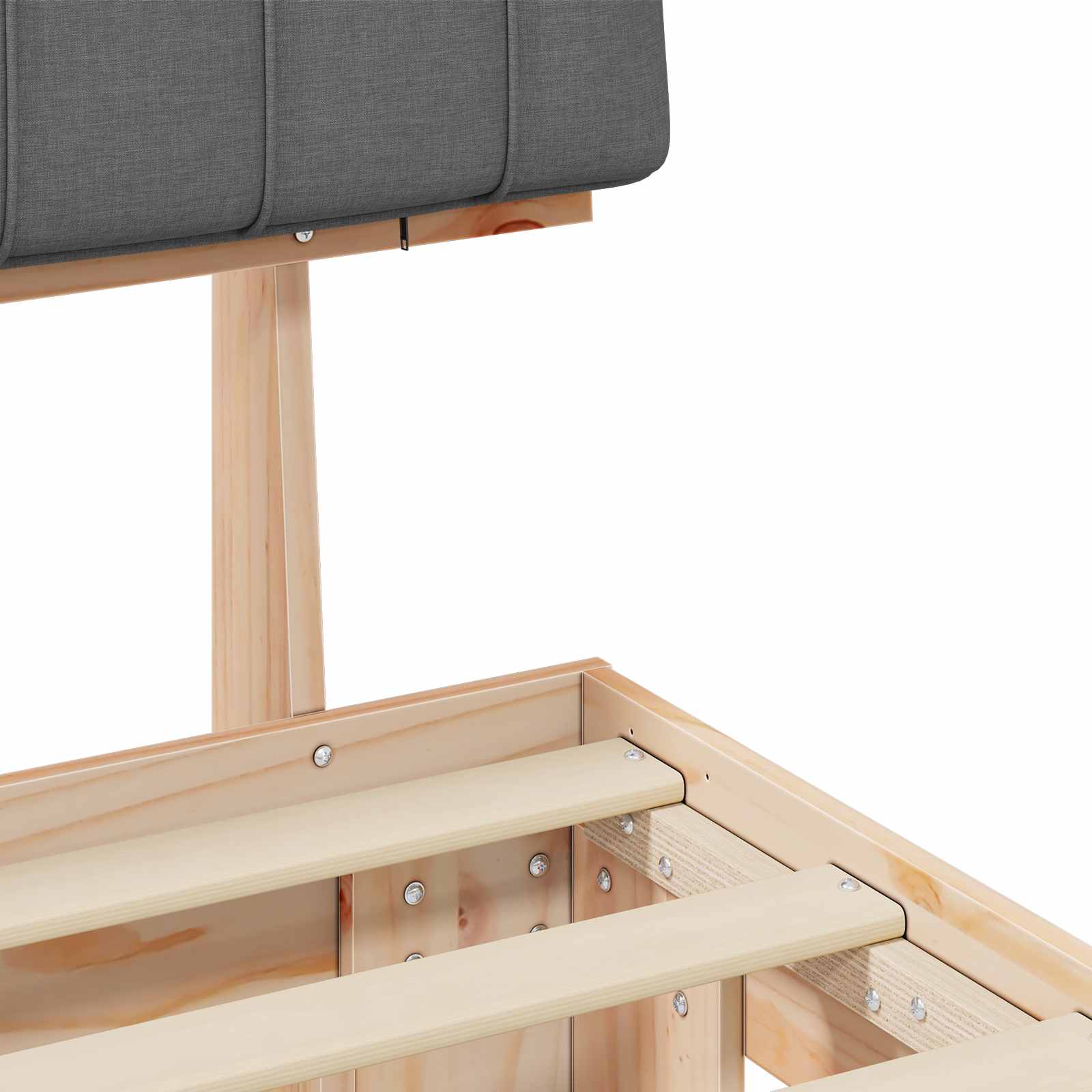 vidaXL Bettgestell mit gepolstertem Kopfteil Hellgrau 200 x 200 cm