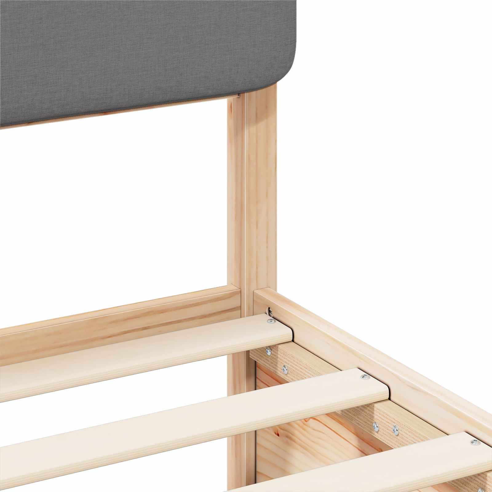 vidaXL Bettgestell mit gepolstertem Kopfteil Hellgrau 200 x 200 cm