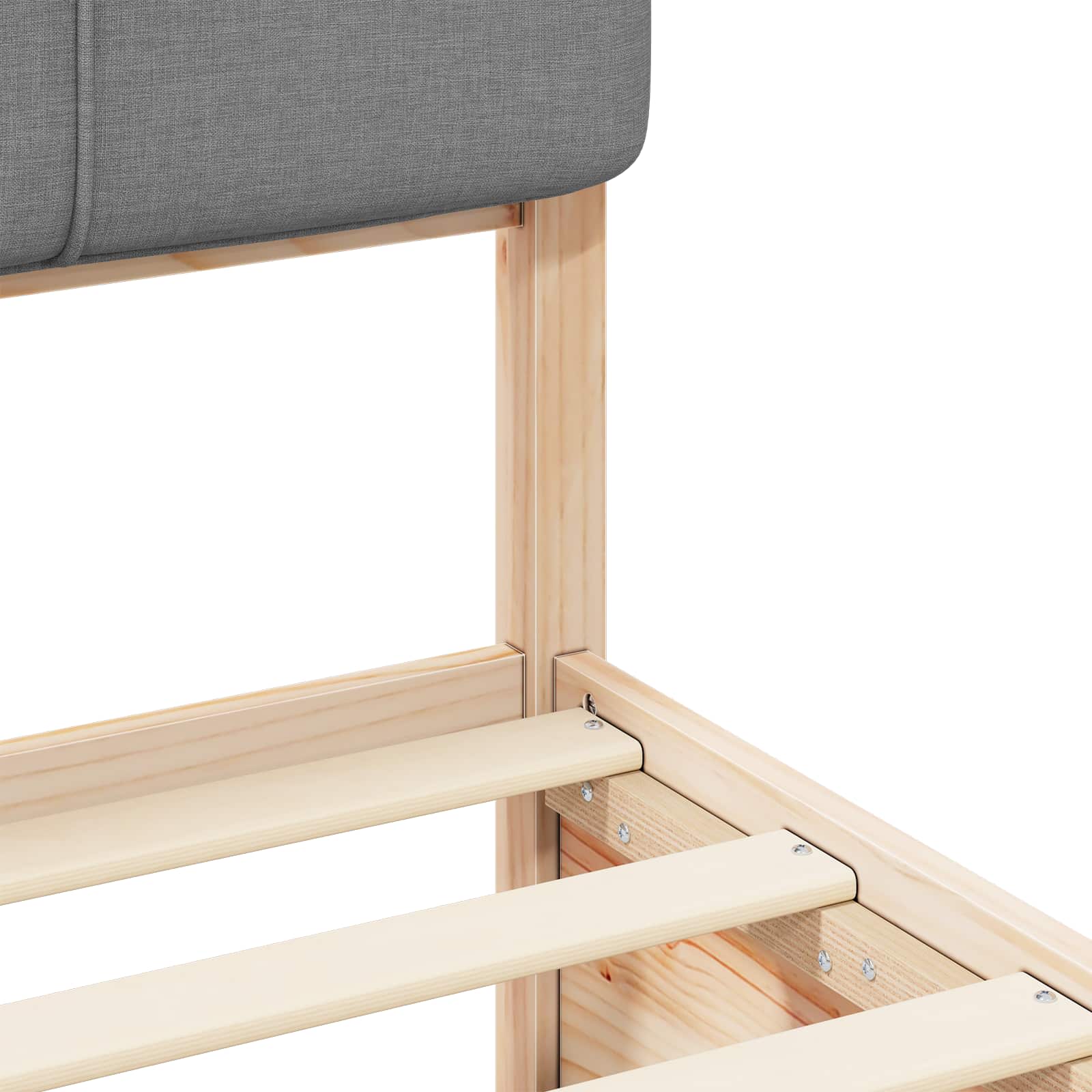 vidaXL Bettgestell mit gepolstertem Kopfteil Hellgrau 200 x 200 cm