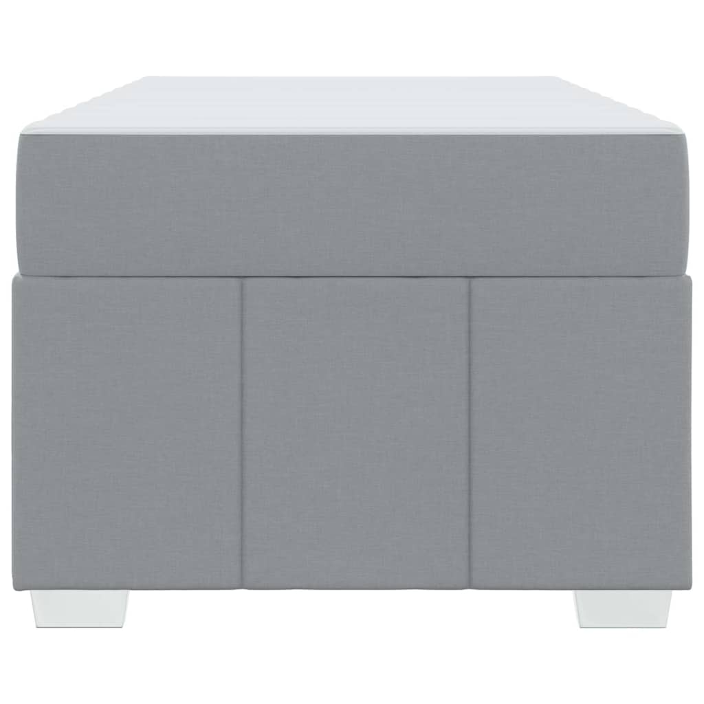 vidaXL Bettrahmen mit Matratze Hellgrau 80 x 200 cm Stoff