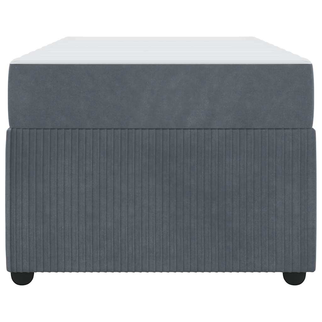 vidaXL Bettrahmen mit Matratze Dunkelgrau 80 x 200 cm Stoff