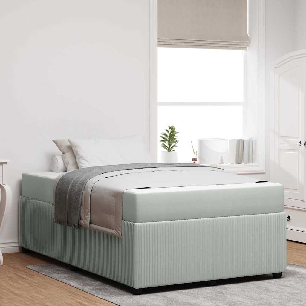 vidaXL Bettrahmen mit Matratze Dunkelgrau 80 x 200 cm Stoff