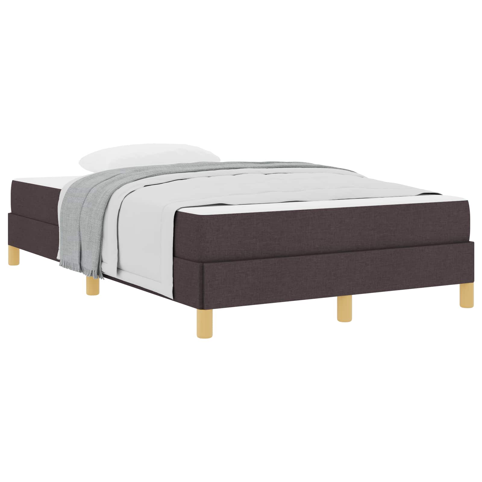 vidaXL Boxspringbett mit Matratze Hellgrau 80 x 200 cm Stoff