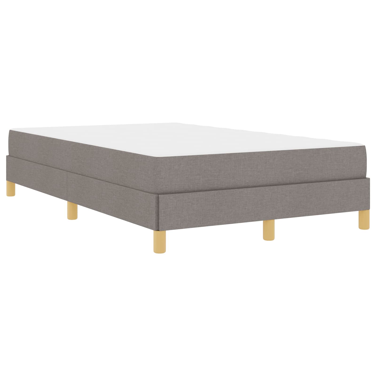 vidaXL Boxspringbett mit Matratze Hellgrau 80 x 200 cm Stoff