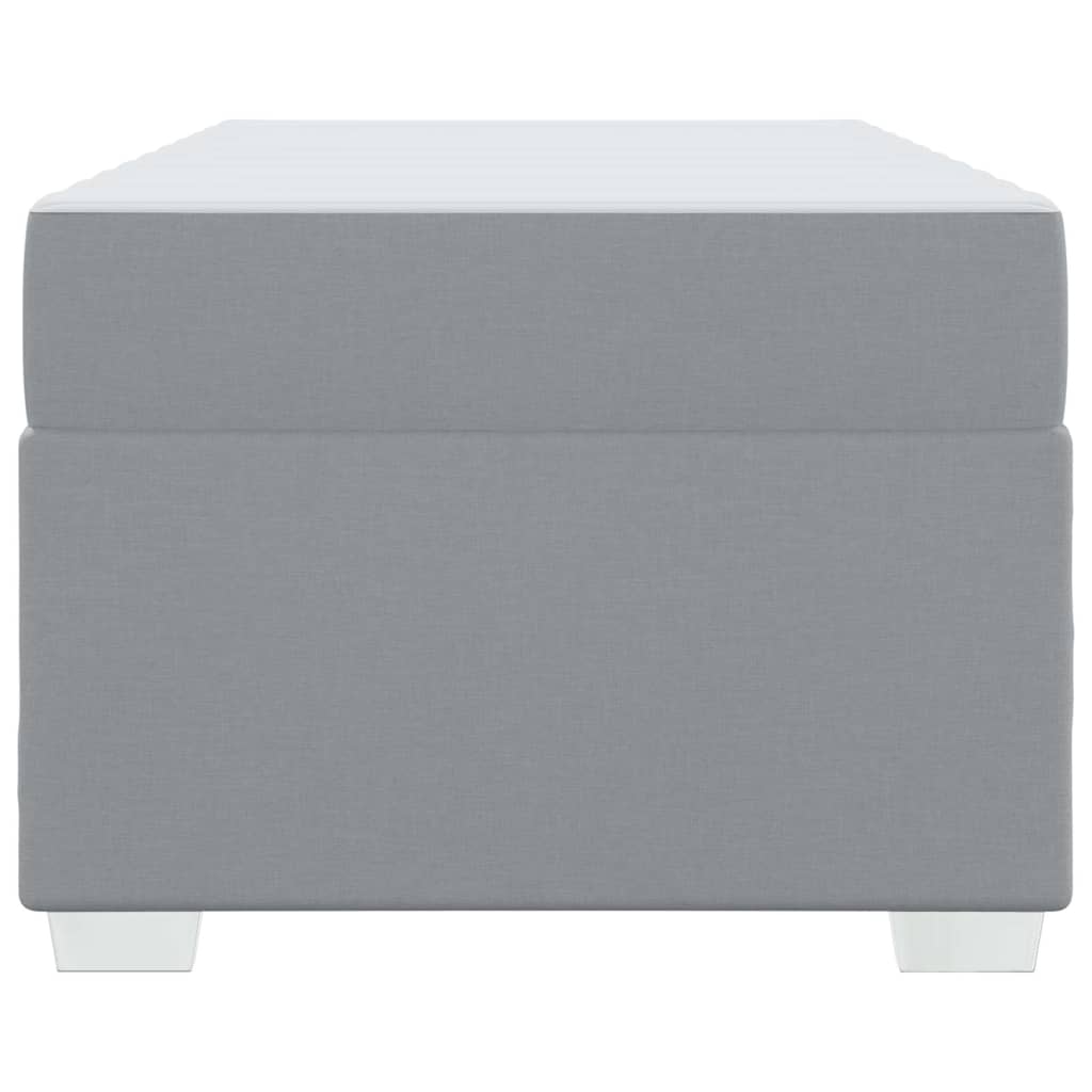 vidaXL Bettrahmen mit Matratze Hellgrau 80 x 200 cm Stoff