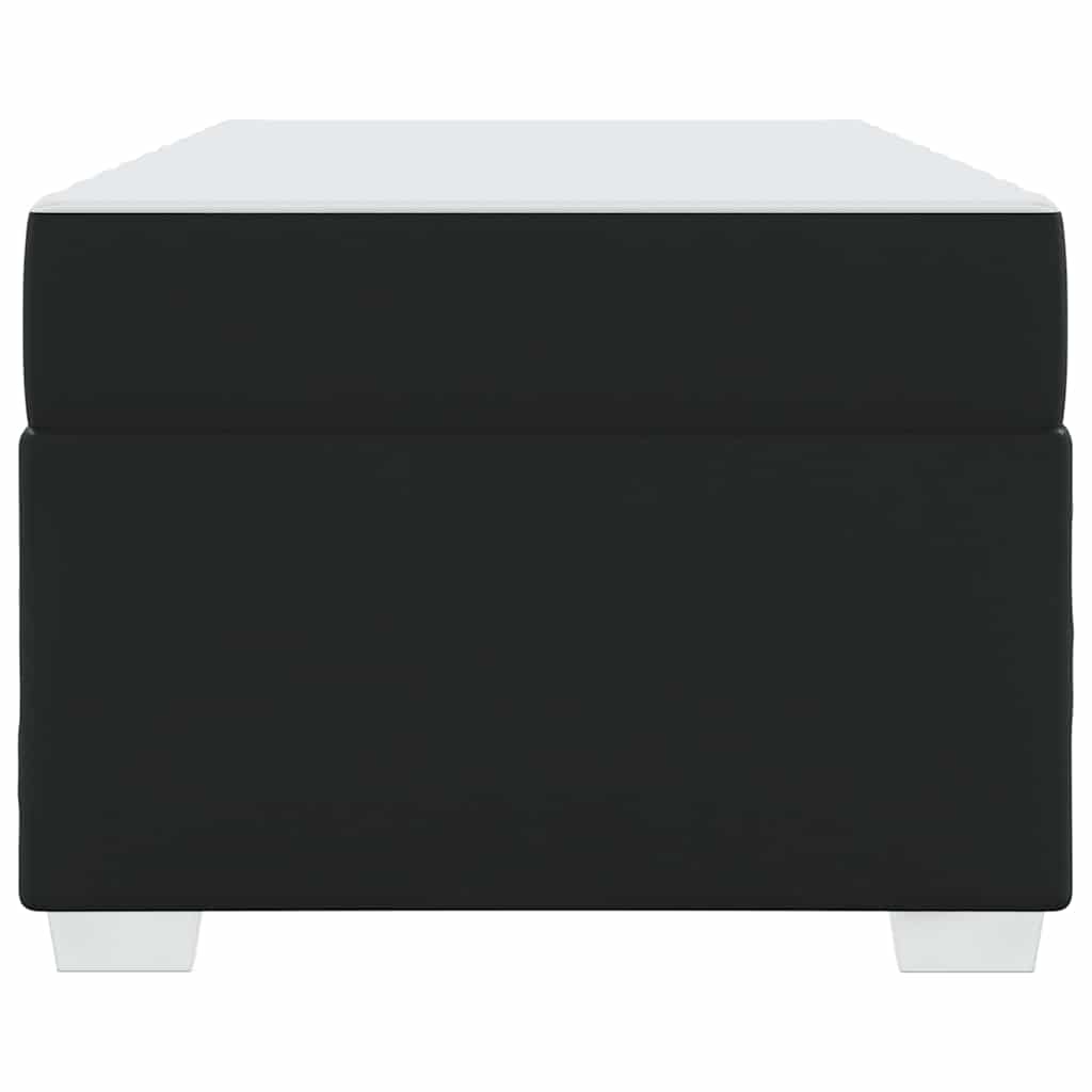 vidaXL Bettrahmen mit Matratze Schwarz 80 x 200 cm Stoff