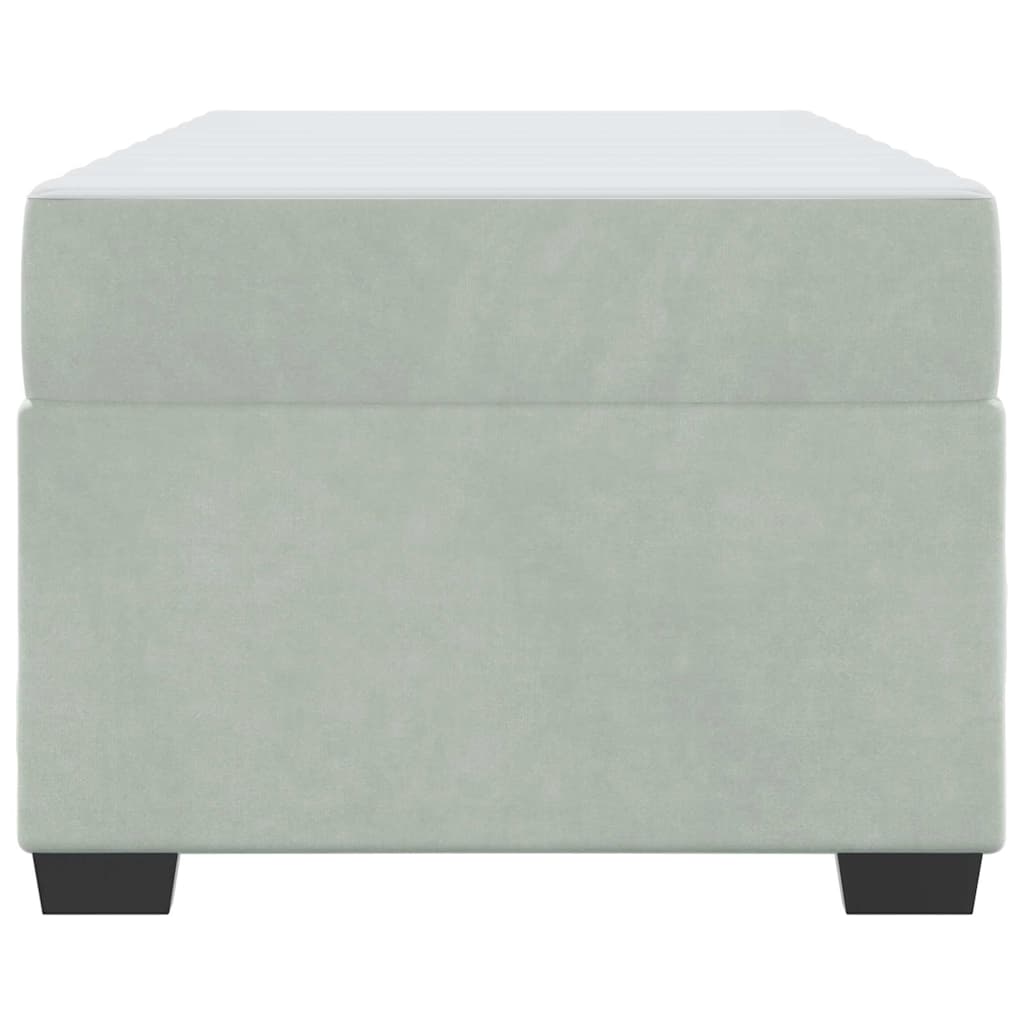 vidaXL Bettrahmen mit Matratze Hellgrau 80 x 200 cm Stoff