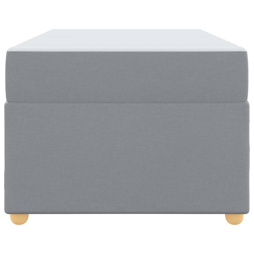 vidaXL Bettrahmen mit Matratze Hellgrau 80 x 200 cm Stoff