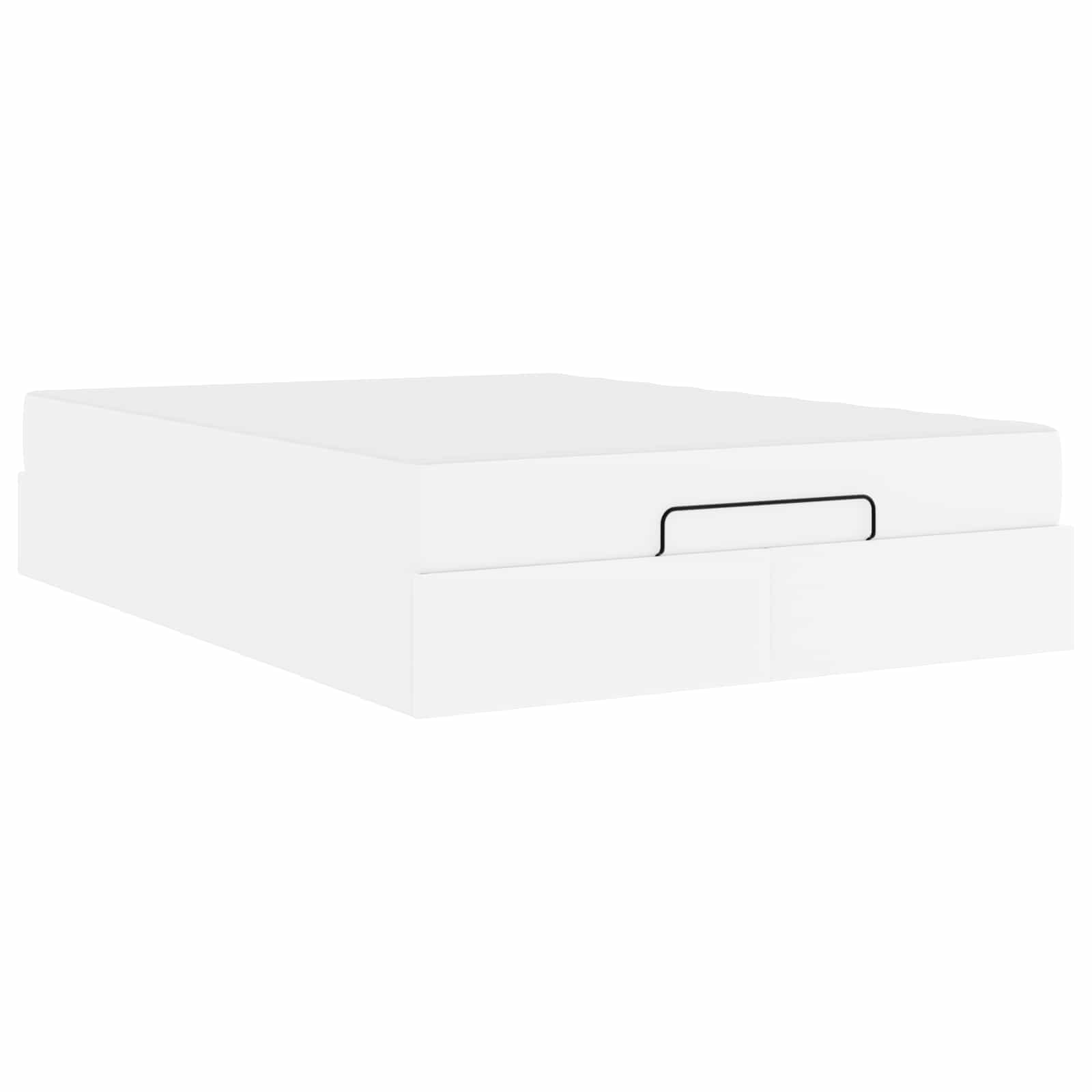 vidaXL Bettgestell mit Matratze mit Matratze 2 pcs Schwarz PVC