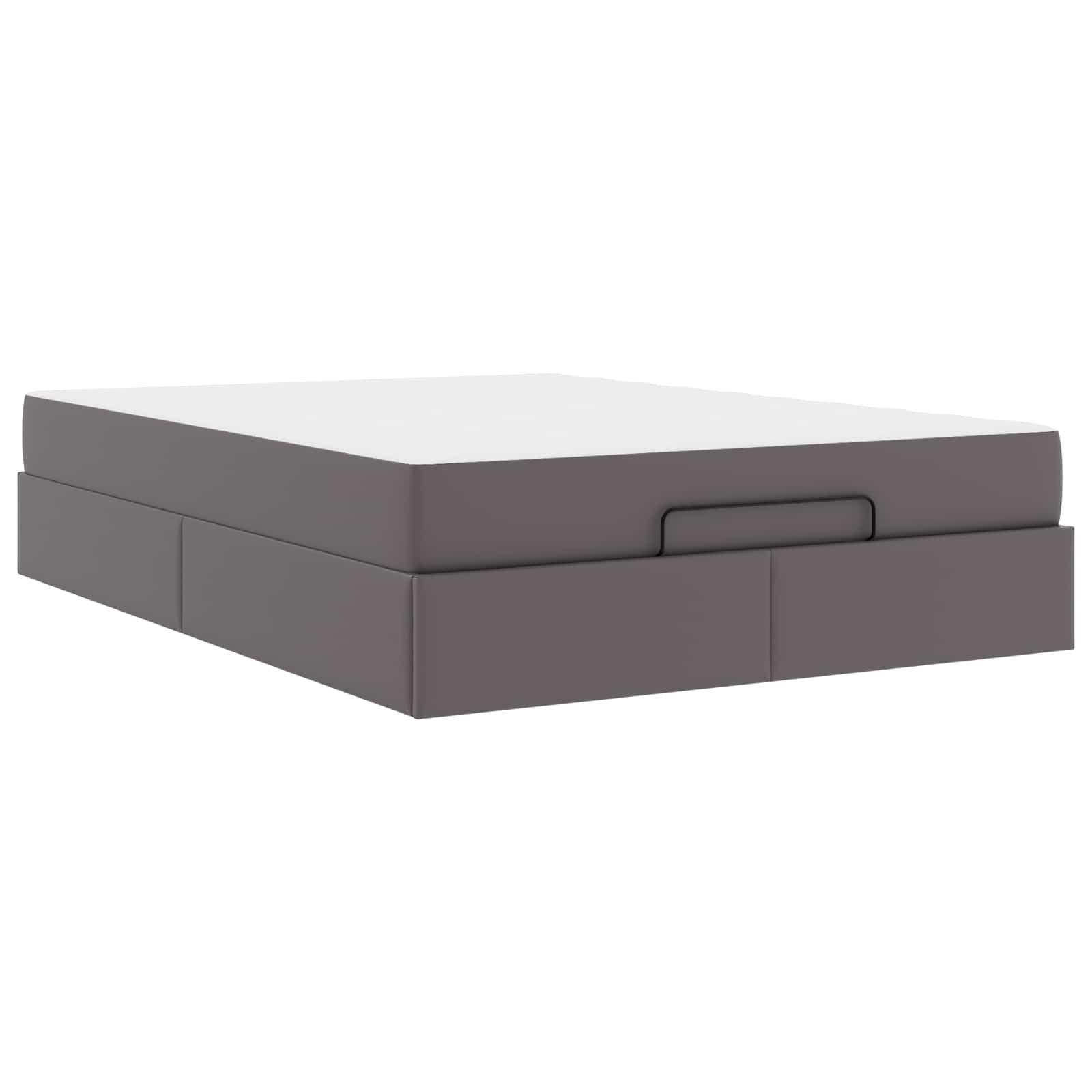 vidaXL Bettgestell mit Matratze mit Matratze 2 pcs Schwarz PVC