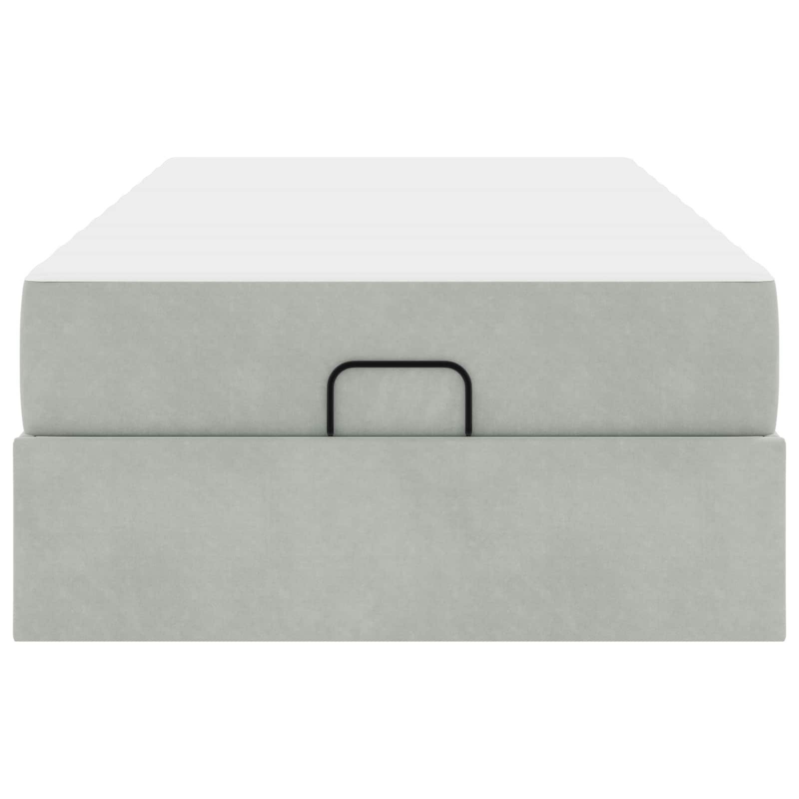 vidaXL Bettgestell mit Matratze mit Matratze 2 pcs Hellgrau Samt