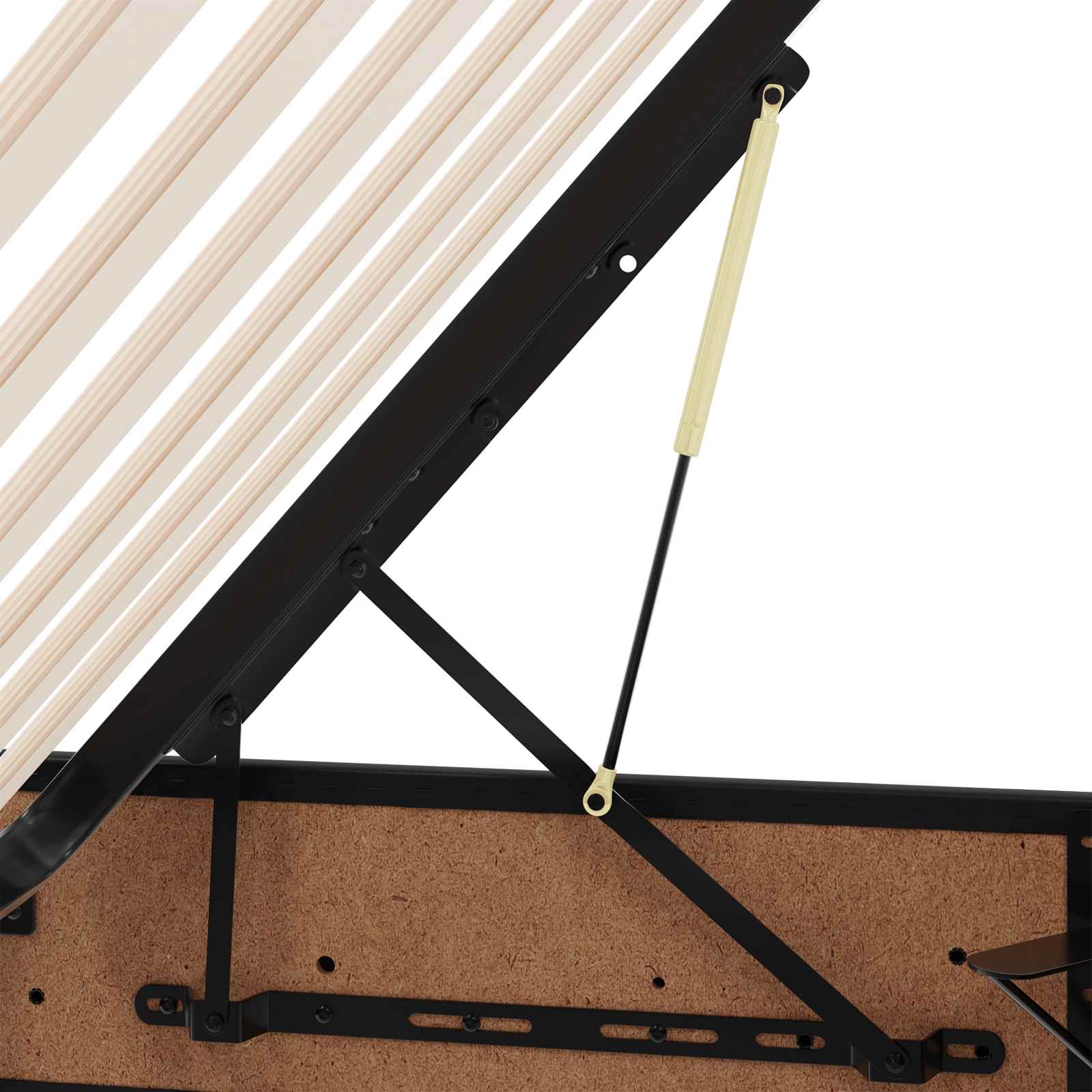 vidaXL Aufbewahrungsbett mit Matratze mit Matratze 2 pcs Schwarz Leder