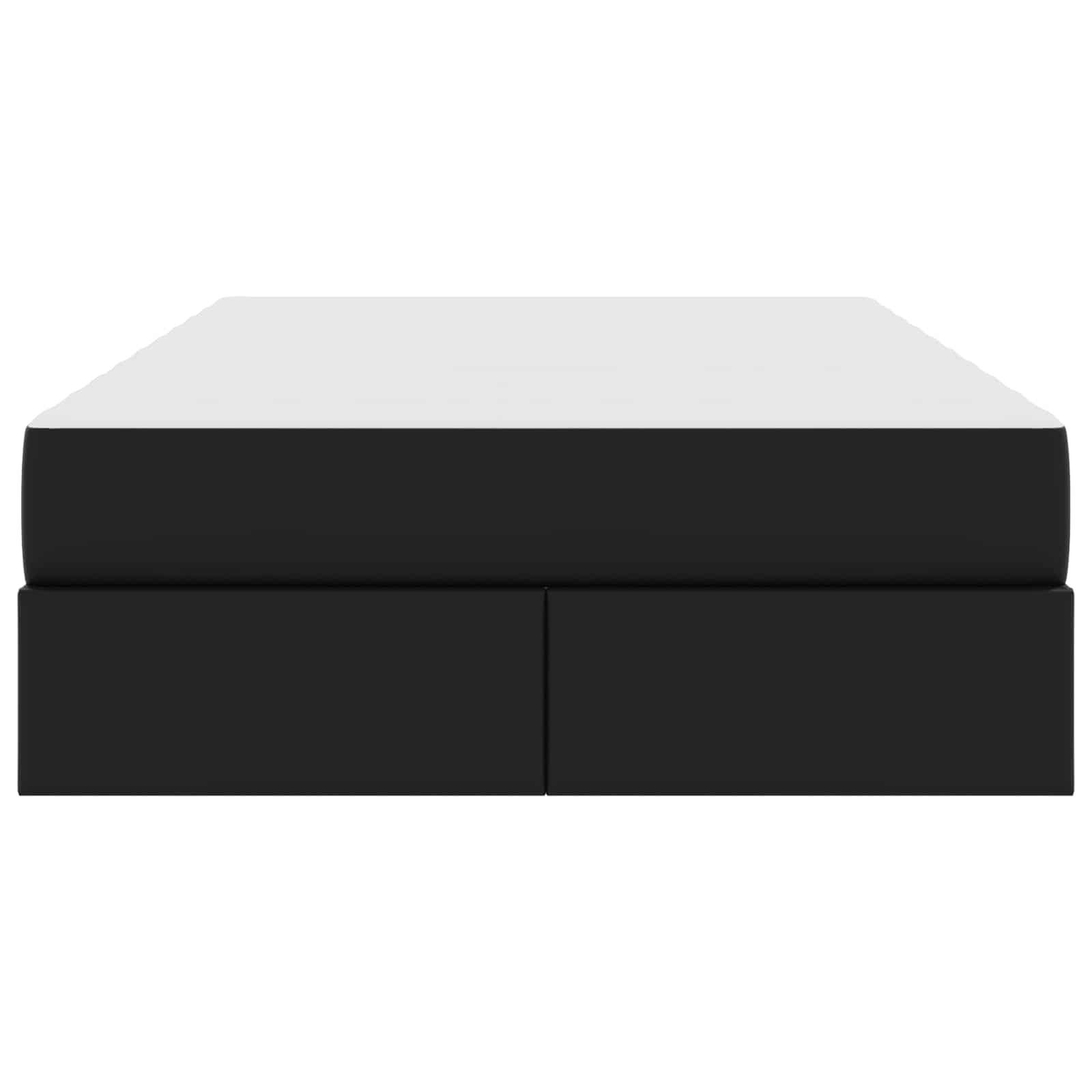 vidaXL Aufbewahrungsbett mit Matratze mit Matratze 2 pcs Schwarz Leder