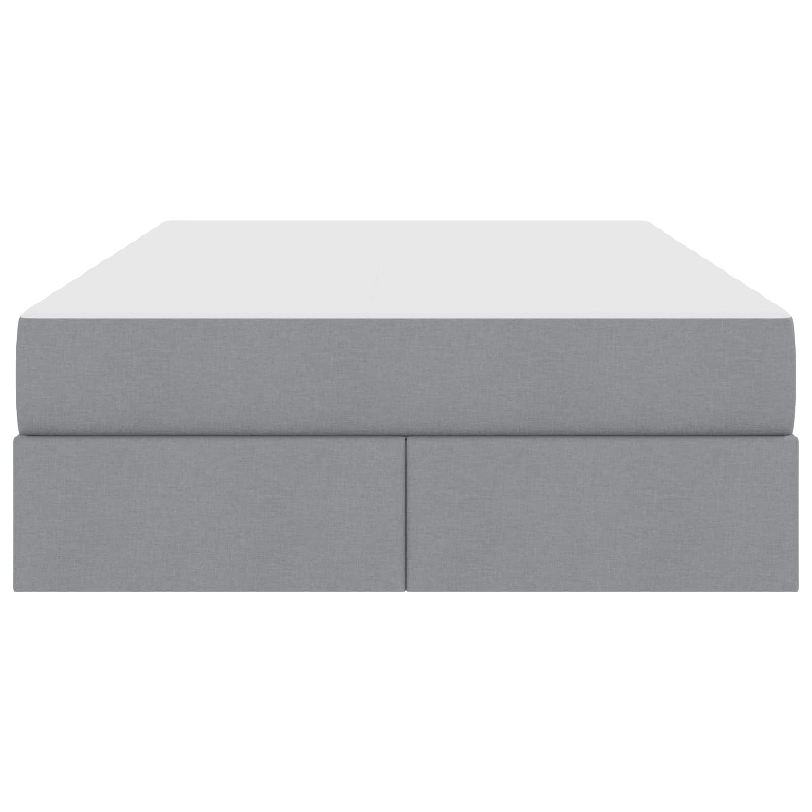 vidaXL Aufbewahrungsbett mit Matratze Hellgrau 120 x 190 cm Polyester