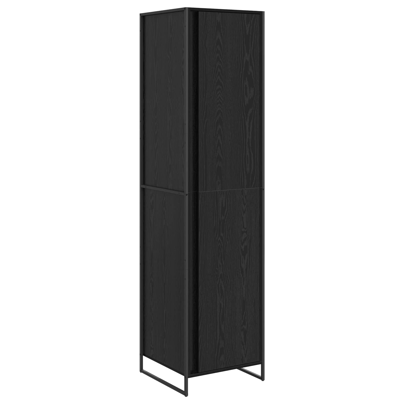 vidaXL Warderobe mit Tür 2 pcs Schwarz Eichen-Optik 50 x 50 x 200 cm