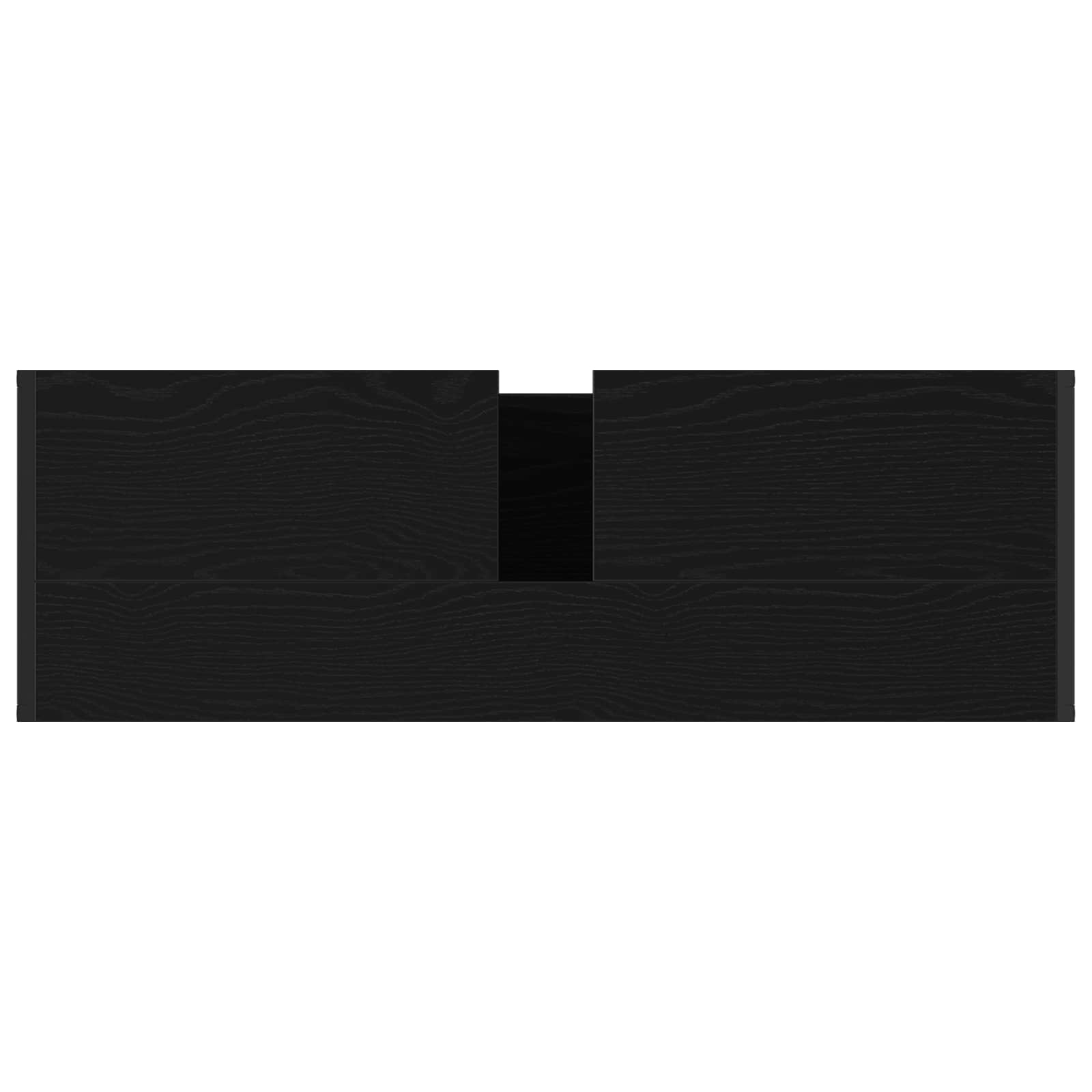 vidaXL Badezimmermöbel-Set mit Tür Schwarz Eichen-Optik Holzwerkstoff