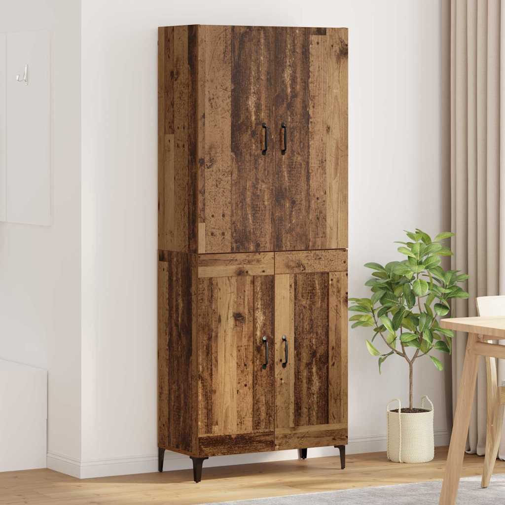 vidaXL Highboard Altholz 69,5 x 34 x 180 cm Holzwerkstoff