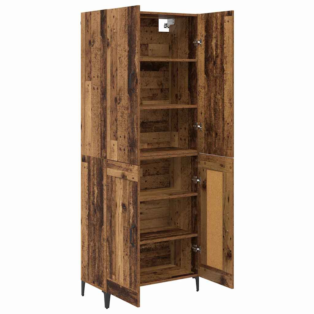 vidaXL Highboard Altholz 69,5 x 34 x 180 cm Holzwerkstoff