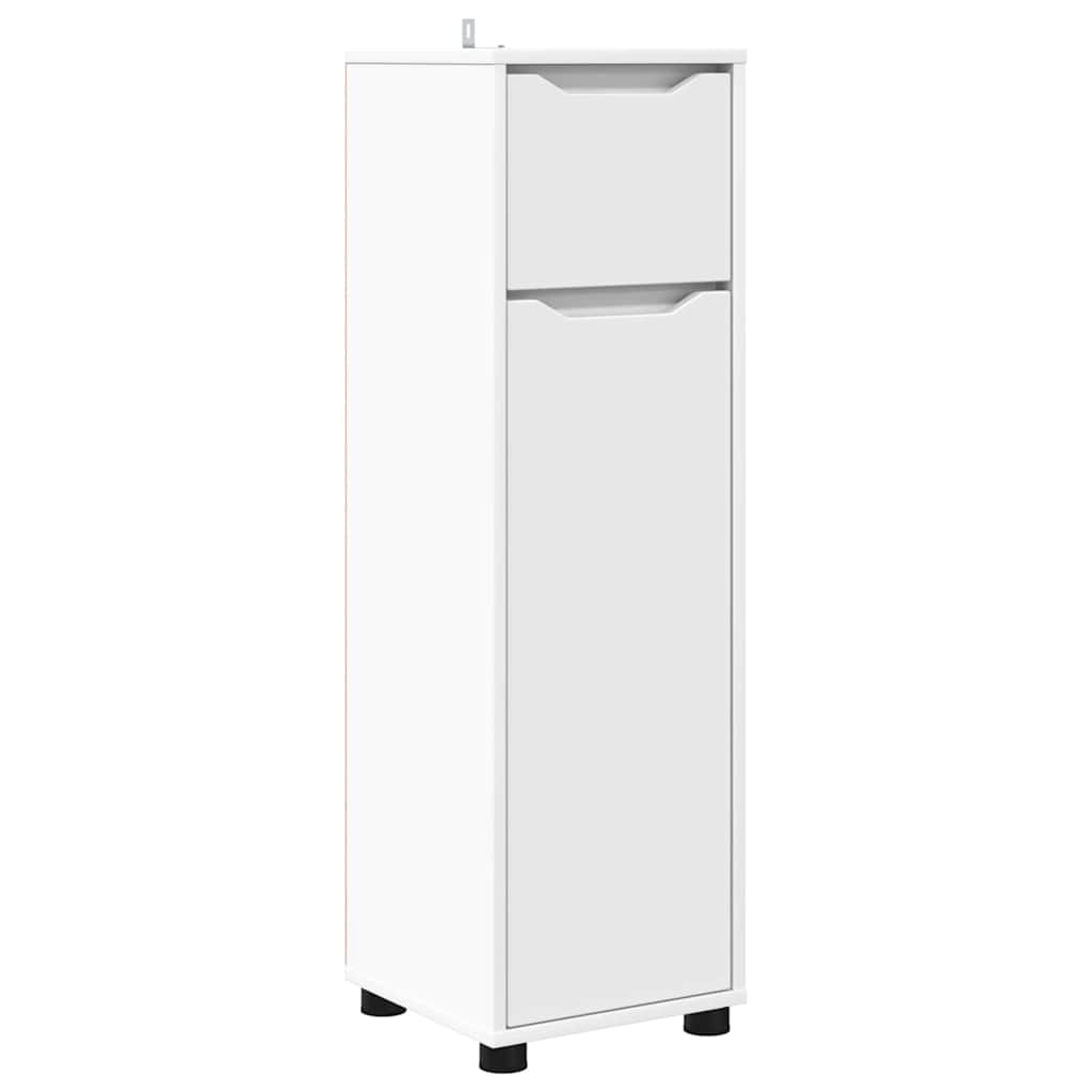 vidaXL Badezimmermöbel-Set mit Schubladen 4 pcs Weiß Holzwerkstoff