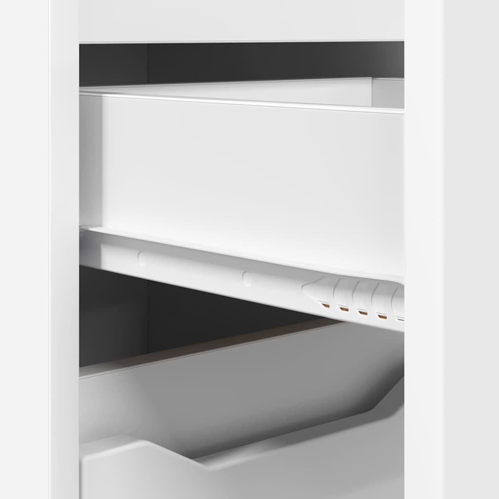 vidaXL Badezimmermöbel-Set mit Schubladen 3 pcs Weiß Holzwerkstoff