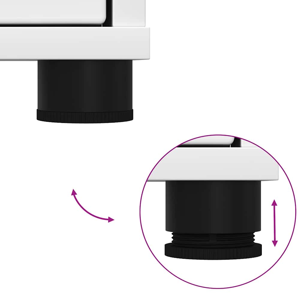 vidaXL Badezimmermöbel-Set mit Schubladen 3 pcs Weiß Holzwerkstoff