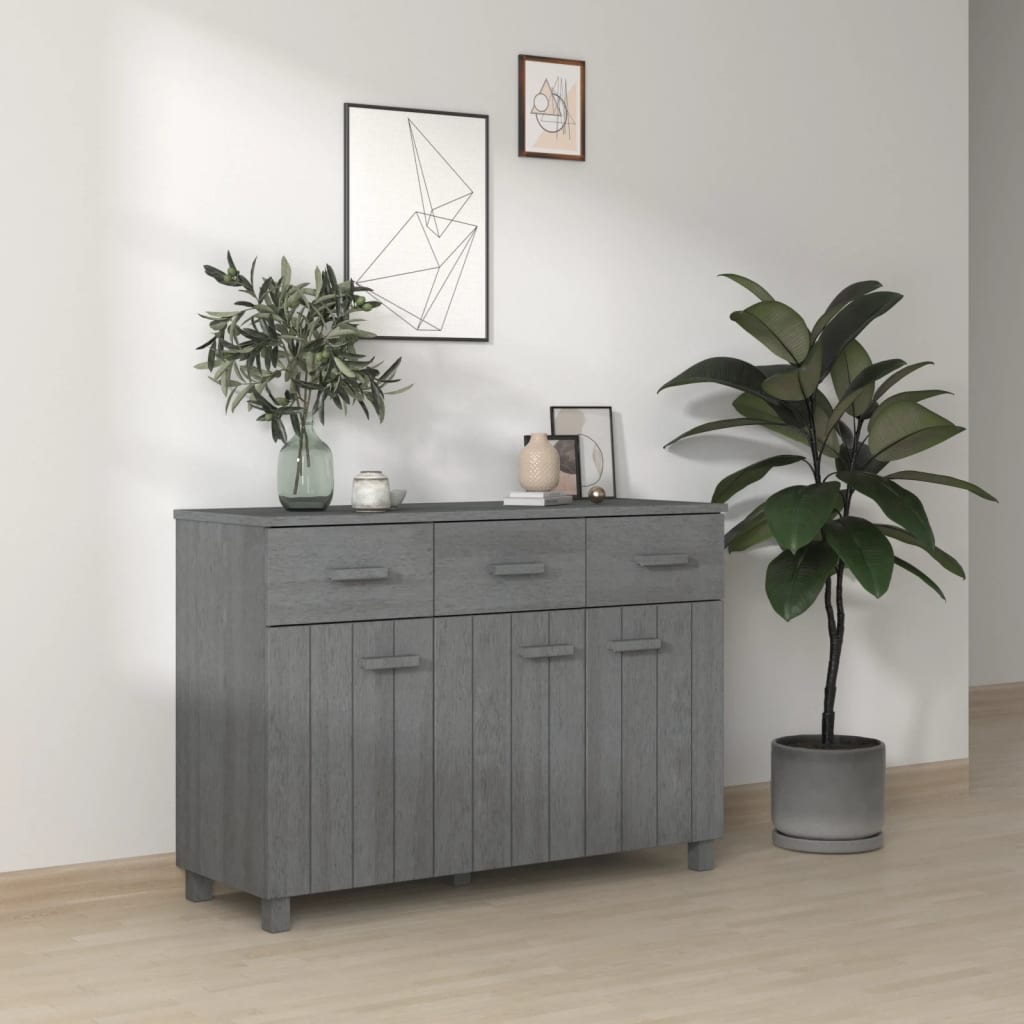 vidaXL Sideboard HAMAR Honigbraun 113x40x80 cm Massivholz Kiefer